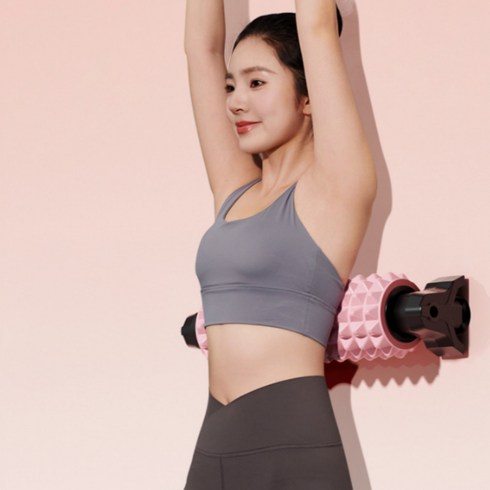 월드판다 폼롤러 종아리돌돌이 고정형 스탠드 지압 마사지 전신 벽걸이, 1개, 블랙