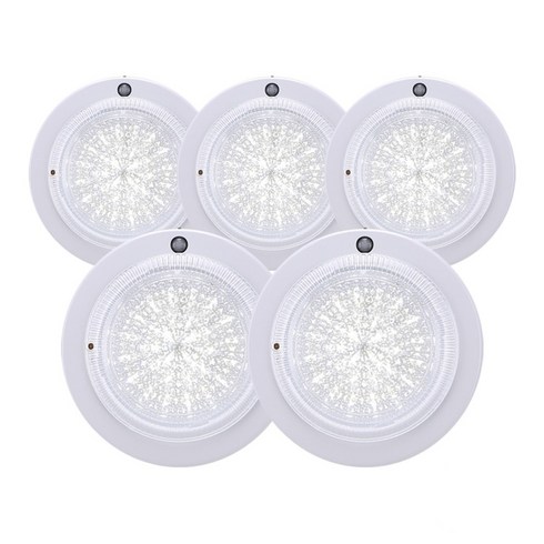 KimS LED 원형 센서등 15W 240mm, 5개, 주광색
