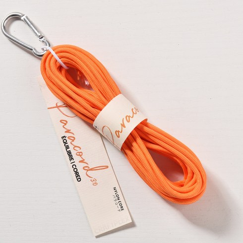 소분 3.0mm 5m 카라비너 파라코드 끈 아웃도어 로프 리드줄 팔찌 마스크스트랩, 44. Dark Orange