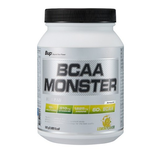 비유피 BCAA몬스터 레몬맛 아미노산 헬스보충제, 1개, 500g