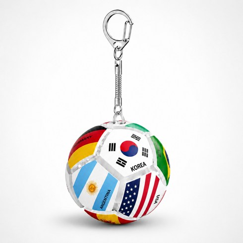 OKO 축구공 키캡 키링 피젯토이 온가온, 1개, 월드플래그 믹스 12개국