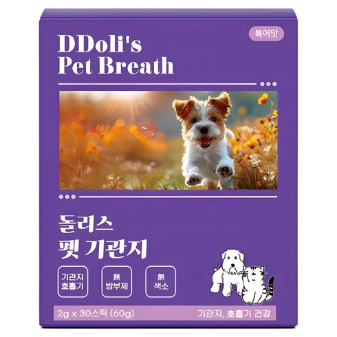 돌리스 강아지 기침 감기 기관지 영양제 재채기 호흡기 협착증 증상 약 4주, 2개, 호흡기/기관지