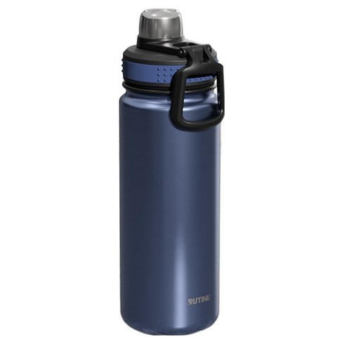 스포츠 진공 텀블러 원터치 캡 스테인리스 304 보온 보냉 물병, 1개, 650ml, 아이언스포츠텀블러 블루