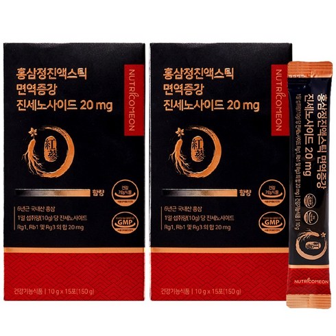 뉴트리커먼 홍삼정 진액 면역증강 진세노사이드 20mg, 15회분, 2개