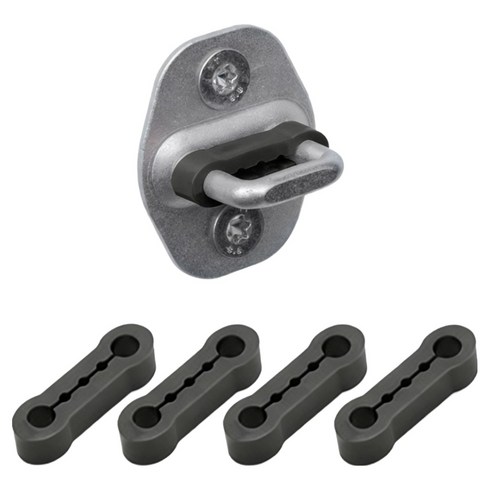 SEAMETAL 충격흡수 자동차 도어 잠금 버퍼 댐퍼 소음방지 실리콘 쿠션 4p 세트, 4개, 블랙