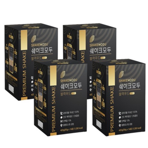쉐이크모두 국산 블랙푸드 (30g x 14포) 서리태 식사대용 선식, 30g, 56개