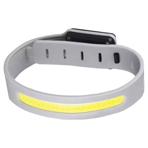 [YD-2307] COB LED 야간 산책 러닝 라이딩 암밴드 충전식 라이트 (C타입) - KC인증 배터리, 1개, 그레이