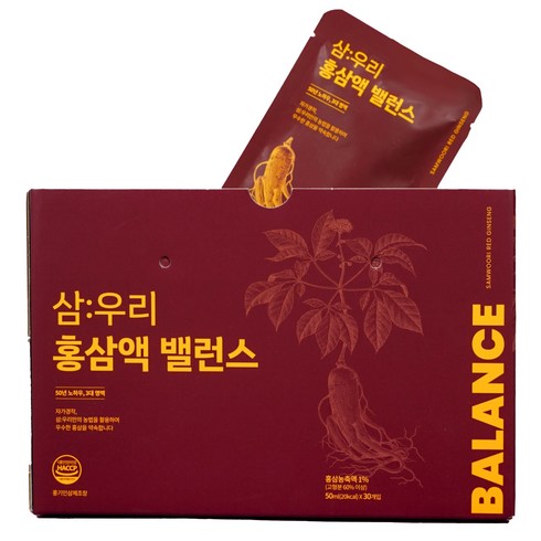 풍기인삼제조창 삼우리 밸런스 홍삼액기스, 30개, 50ml