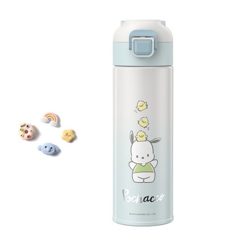 다나에 산리오 캐릭터즈 그러데이션 원터치 보온보냉 텀블러, 포챠코, 400ml, 1개
