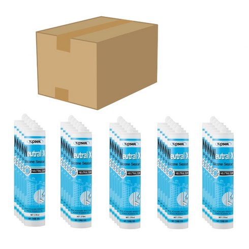 탑씰 Neutral-X 일반용 백색 실리콘 실란트 270ml 노즐포함, 25개