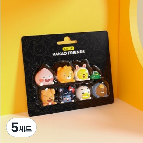 카카오프렌즈 차량 피규어 8p 세트 대시보드 장식 네비게이션 꾸미기 자동차 실내 소품, 카카오 8p세트, 5세트