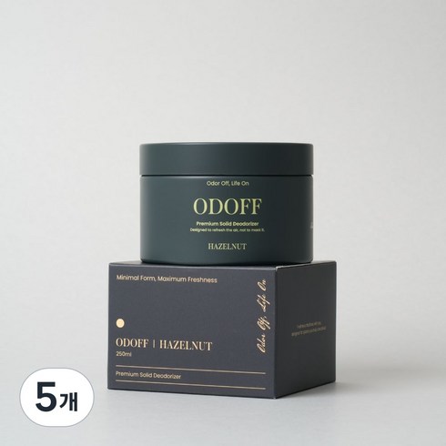 오도프 실내 고체 탈취제 냄새 제거, 5개, 250ml