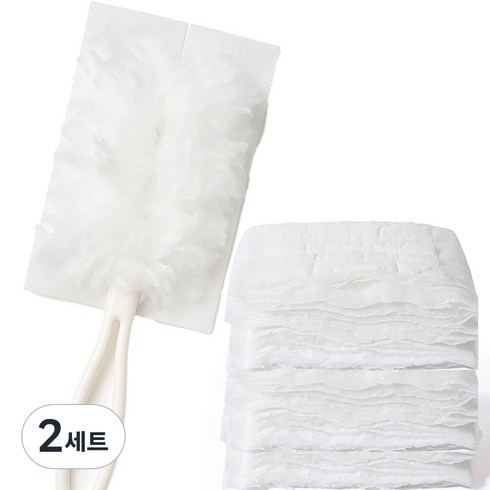 블랑하우스 다용도 먼지 정전기 청소포, 2세트, 화이트