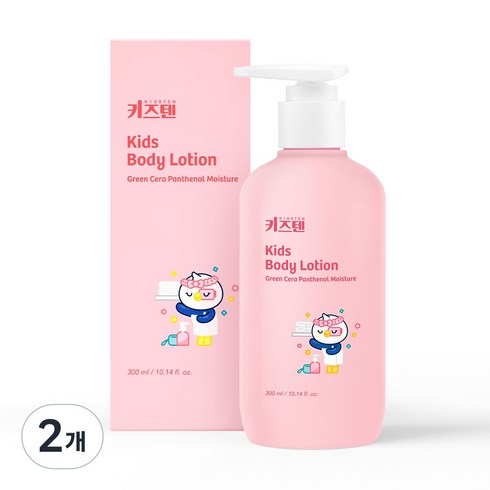 키즈텐 어린이 키즈 약산성 고보습 판테놀 바디로션, 2개, 300ml