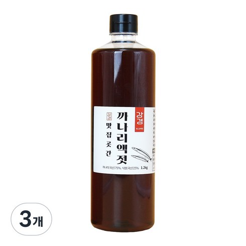 강경 국산 까나리액젓 원액, 1.2kg, 3개