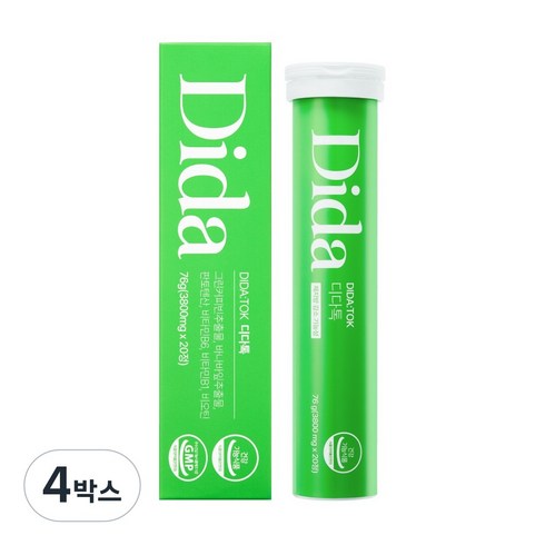 디다 디다톡 체지방 감소 발포 다이어트 건강기능식품, 4박스, 20정