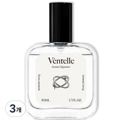머리냄새케어 3초 리셋 헤어퍼퓸 헤어미스트 밀로베 벤텔, 3개, 50ml