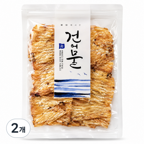 오징어 풍미 그대로 부드럽고 쫄깃한 맥반석오징어 최대12미~7미, 2개, 150g