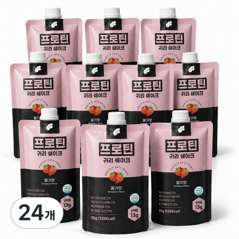 논앤밭위드 프로틴 귀리쉐이크 딸기맛, 30g, 24개