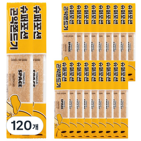 슈퍼포션 곤약쫀드기 벌크포장, 25g, 120개