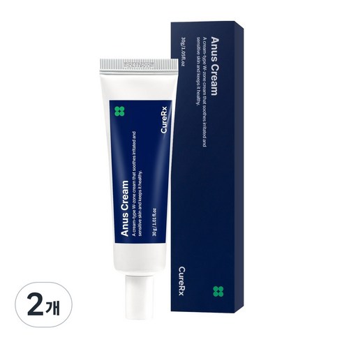 큐어알엑스 아누스 항문 크림, 2개, 30g
