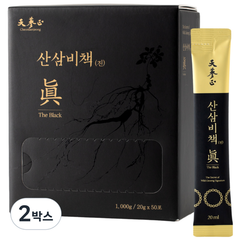 고농축 산삼진액 천삼정 산삼비책진 더 블랙, 2박스, 1L