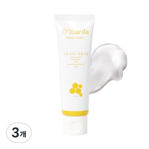 올바르다 EGF 시카 판테놀 세라마이드 피부진정 속건조보습 자생크림, 3개, 50g