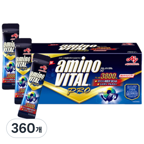 아미노바이탈 3800mg 120포 대용량 BCAA 단백질 스포츠 식품 자전거 러닝 등산 골프 근육 회복 피로 회복, 4.4g, 360개