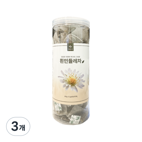 양원농장 더와이 원형통 흰민들레차, 3개, 50개입, 1.2g