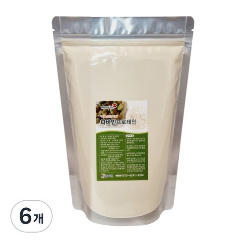 볶은 파바빈 분말 가루 식물성프로틴, 6개, 300g
