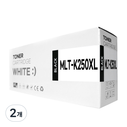 디디토너 MLT-K250L 호환 SL-M2893FW M2630 M2843DW M2680FN, 2개, 검정 5000매