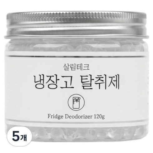 살림테크 냄새제로 강력한 냉장고 탈취제, 5개, 120g
