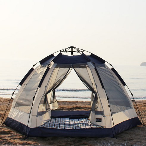 알뜨리 원터치 그늘막 텐트, 네이비, 6-7인용(대형)
