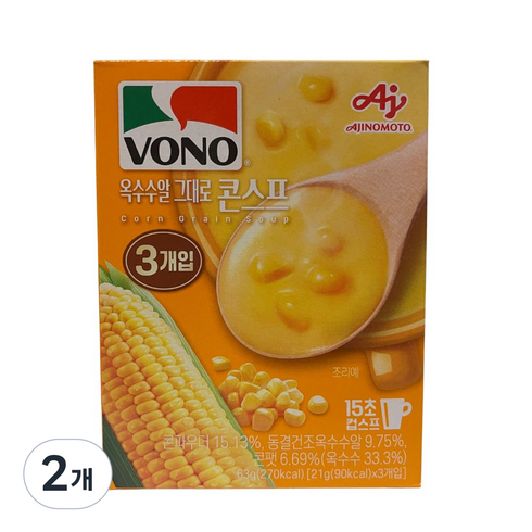 보노 컵스프 콘스프맛, 63g, 2개
