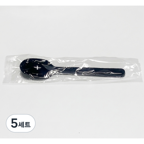 키친코디 일회용 빙수스푼 개별포장 블랙, 5세트, 100개