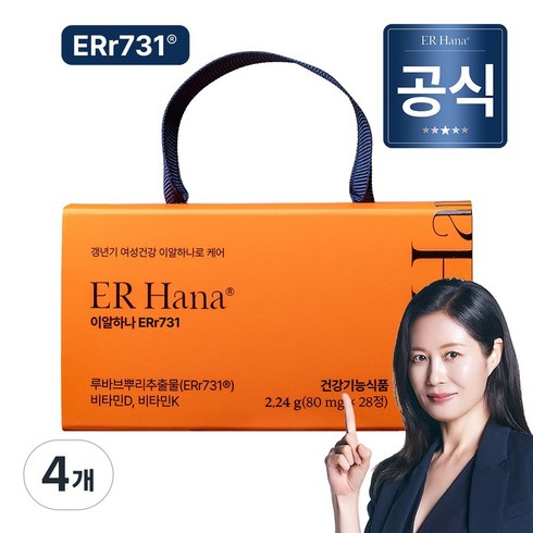 이알하나 ERr731 중년 여성 영양제, 4개, 28정