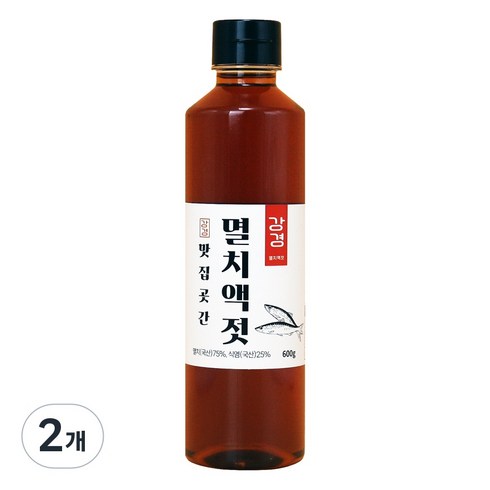 강경 국산 멸치액젓 진한 원액, 600g, 2개