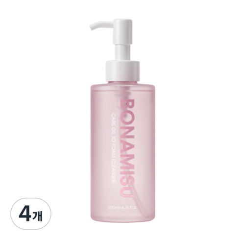 뽀나미슈 케어 오일투폼 클렌저 이중세안 엑토인 저자극 마일드, 4개, 200ml