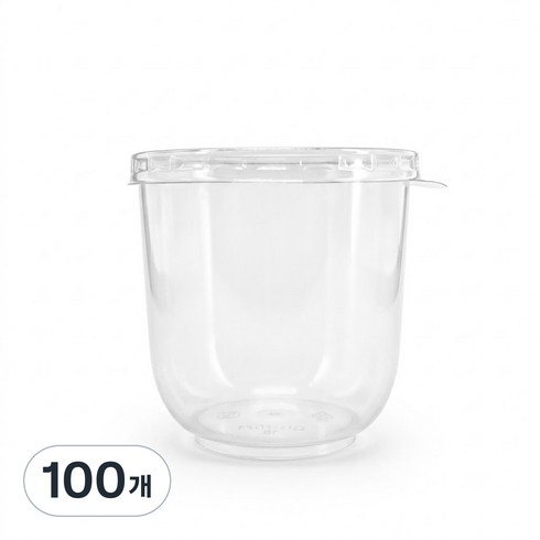 정담 투명 원형 푸딩컵 요거트 디저트 용기, 100개, 180ml