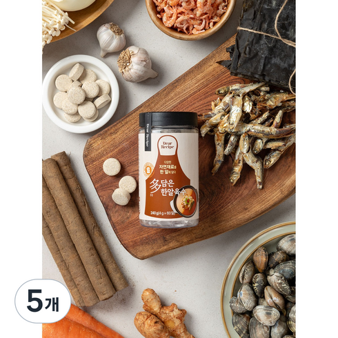 한알육수 멸치맛 60정 샤브샤브 코인 조미료, 5개, 240g