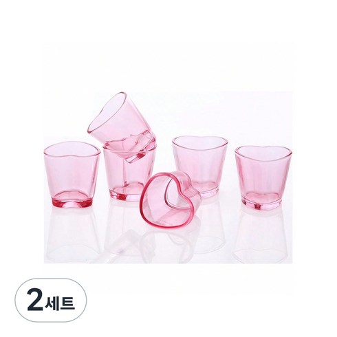1.5온스 하트 모양 컵 세트 미니 리큐어 잔 플라스틱 컵 보라색 하트 모양 리큐어 잔 미니 리큐어 잔 일회용 플라스틱컵 와인잔 플라스틱컵 일회용컵, 2세트, 6개, 15ml