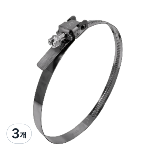 덕트몰 고강도 스텐 호스밴드 50mm[2인치]~1000mm[40인치], 3개