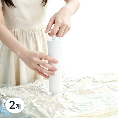 옷 압축팩 펌프 없이 사용 가능한 3d 진공 수납백, 2개, 1개입