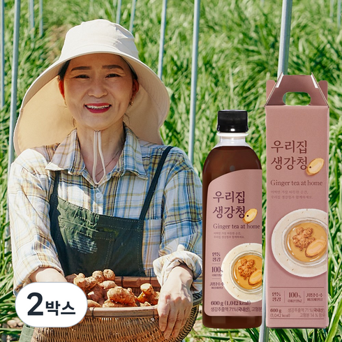 국내산 100% 안동 생강 천연벌꿀 함유 우리집 생강청, 2박스, 1개입, 600g