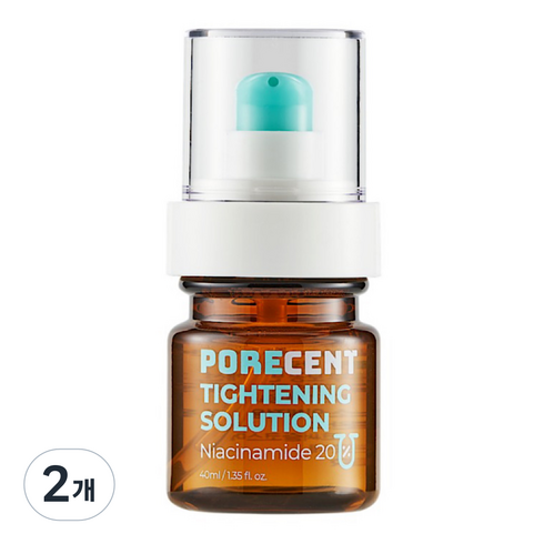 포어센트 타이트닝 솔루션 나이아신아마이드 20% 쿨링 세럼, 40ml, 2개