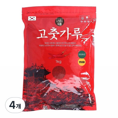 26년 햇고추 꿈틀식품 국산 고춧가루 최근제조 양념용, 1kg, 4개