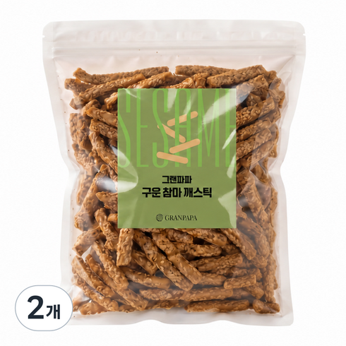 그랜파파 인생간식 구운 참마 깨스틱, 300g, 2개