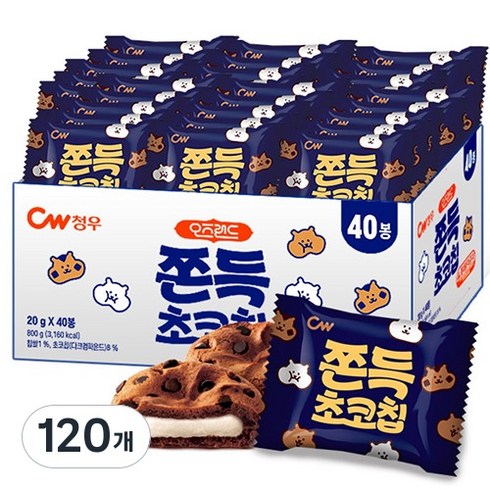 오즈랜드 cw청우 쫀득초코칩, 20g, 120개