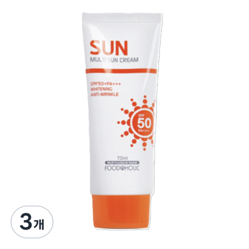[에스앤디] 미백 자외선차단 주름개선 3중효과 70ml 국산제조 썬크림3개, 3개