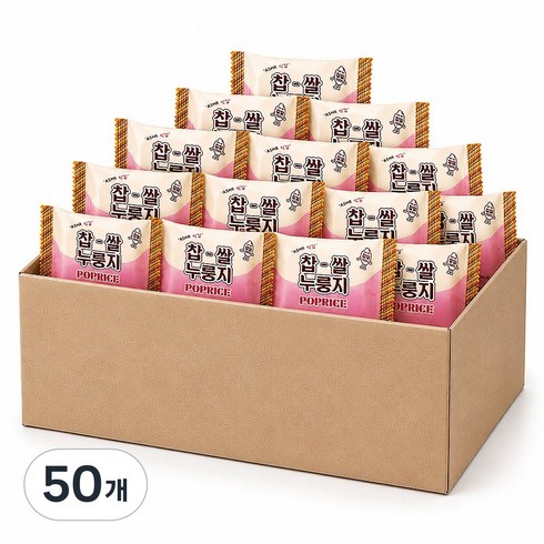 찹쌀 누룽지 과자 쌀과자 대용량 츄러스맛, 50개, 25g